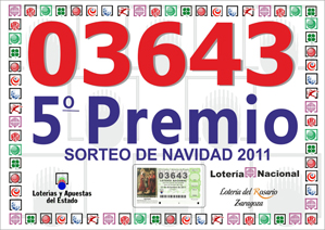 Premio repartido por Loter&iacute;a del Rosario &mdash; Navidad 2011